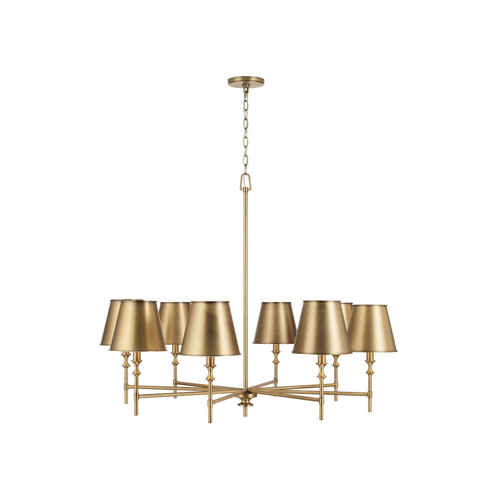 Barwon 8 Light Chandelier in Aged Brass