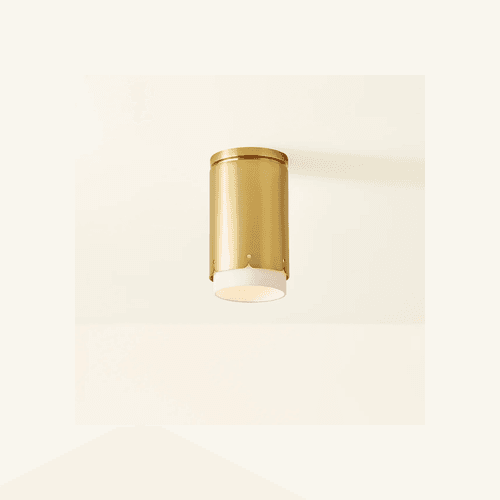 Addie 1 Light Flush Mount In Aged Brass