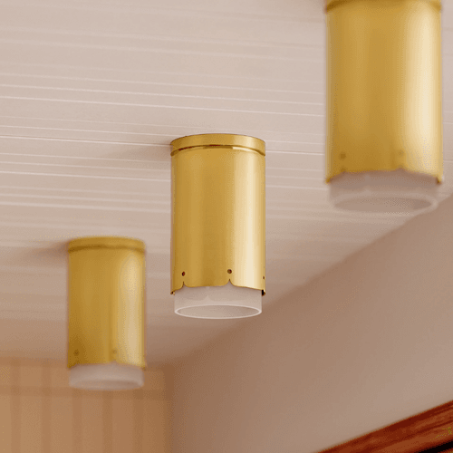 Addie 1 Light Flush Mount In Aged Brass