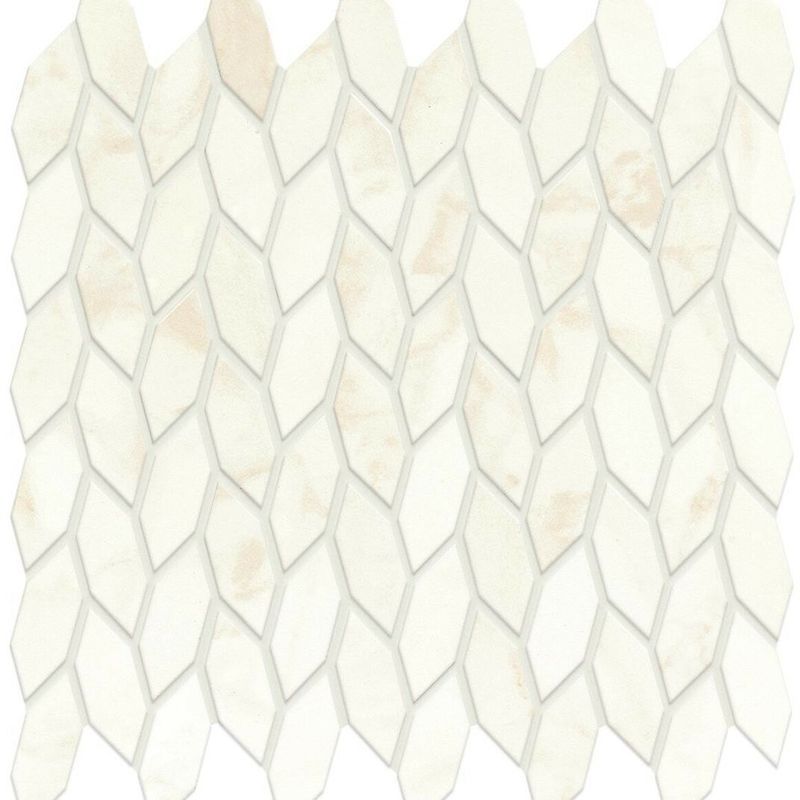 Calacatta Delicato Twist Satin Mosaic | Tile Space