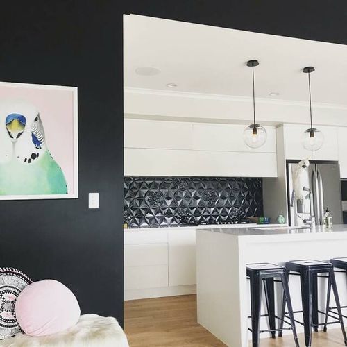 Black Frozen Crystal Ceramic Wall Tile