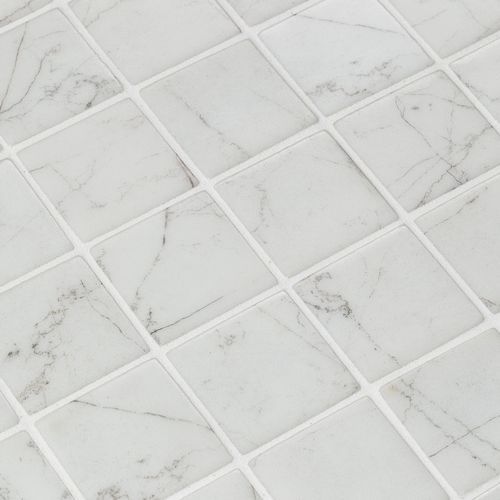 Carrara Mosaic Tile | 50mm Zen Collection by Ezarri