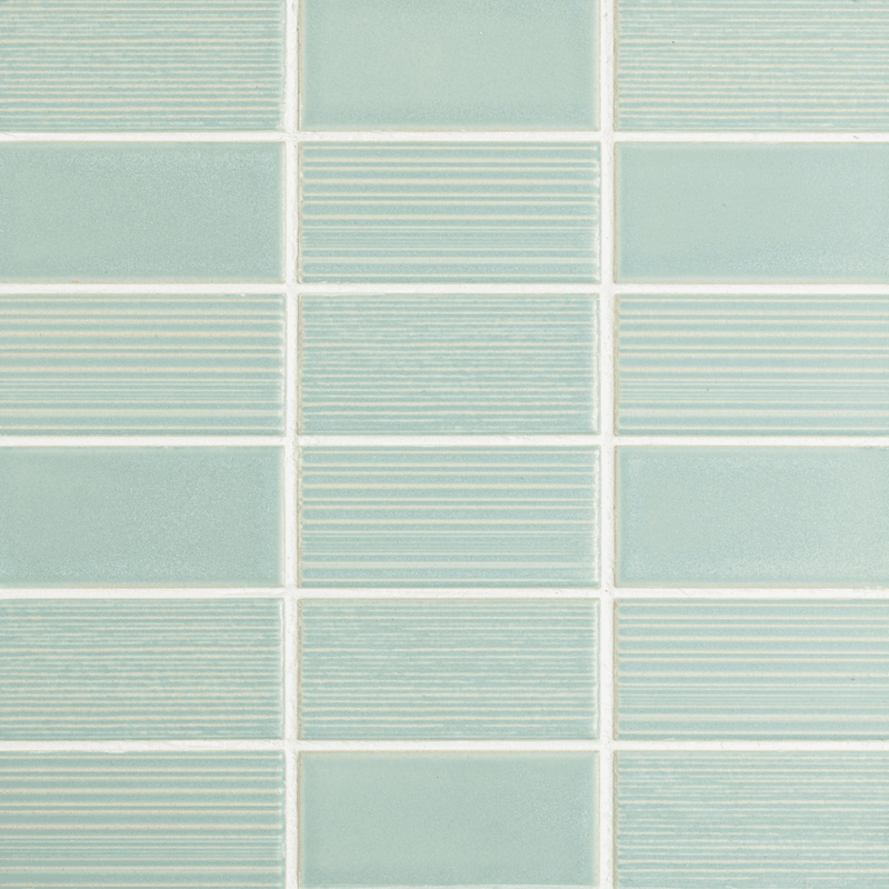 Maze Mint Green Mosaic Tile
