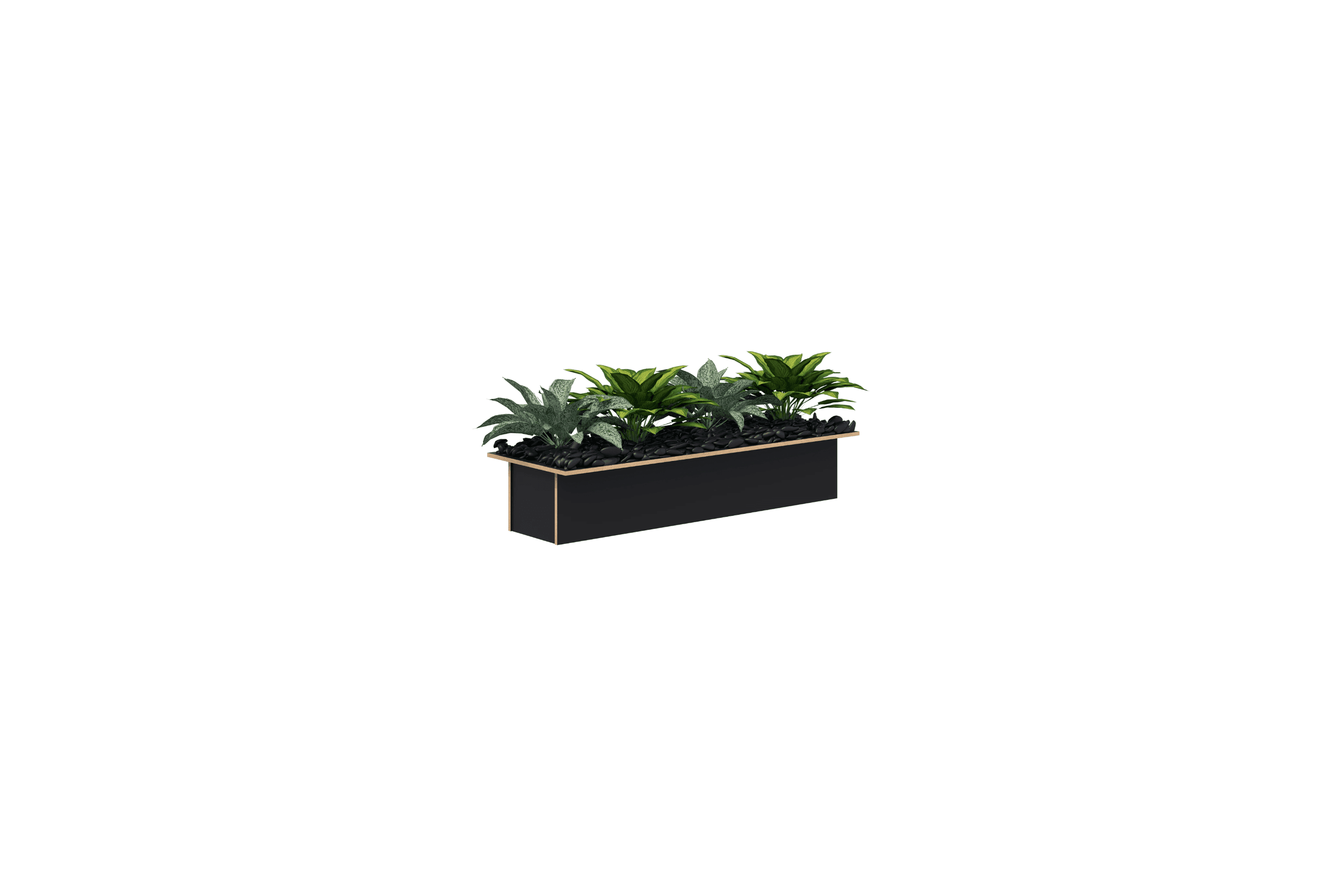 Rapid/Mascot/Block - Set of pots and artifical plants