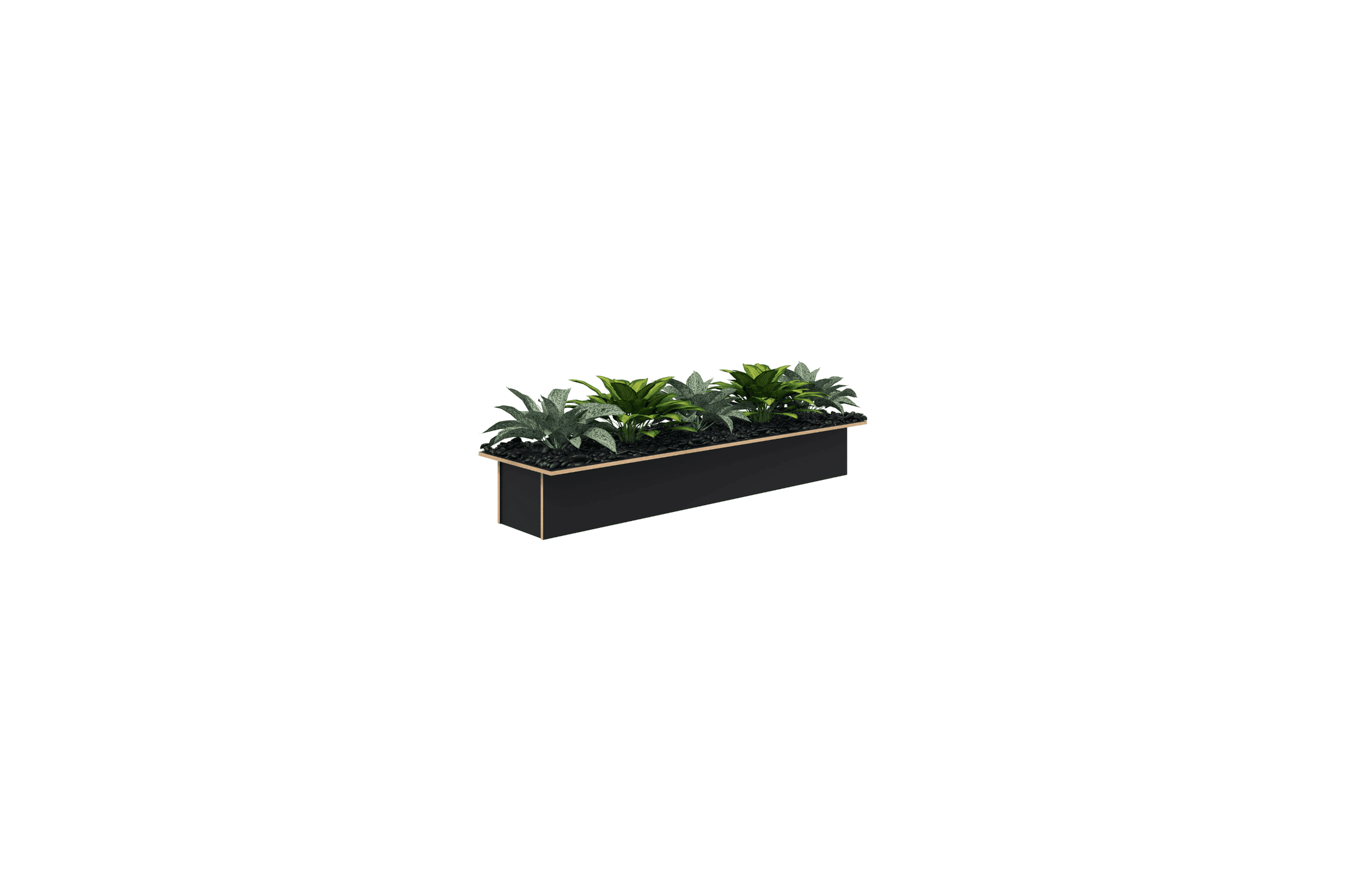 Rapid/Mascot/Block - Set of pots and artifical plants