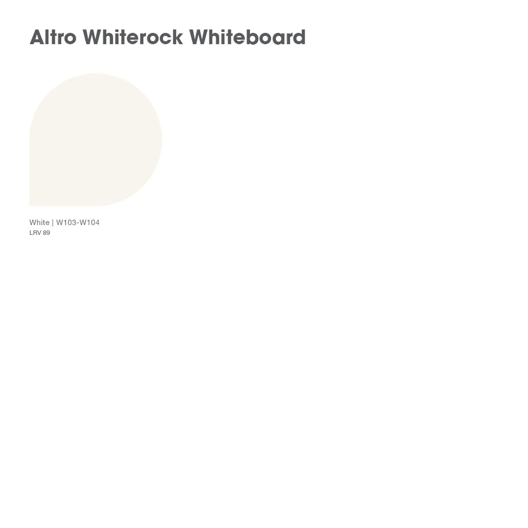 Altro Whiterock™ Whiteboard