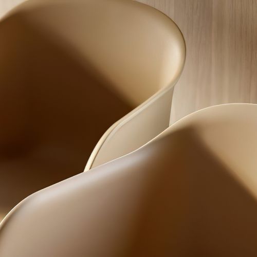 Fiber Armchair Swivel Base w/Castors