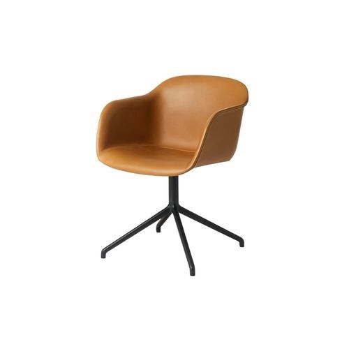 Fiber Swivel Base Upholstered Swivel Chair