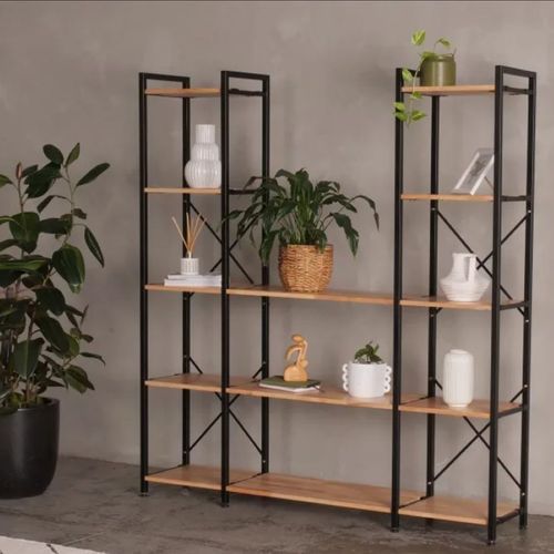 Axel 3PCE Shelving Unit U shape Tall | Black Steel