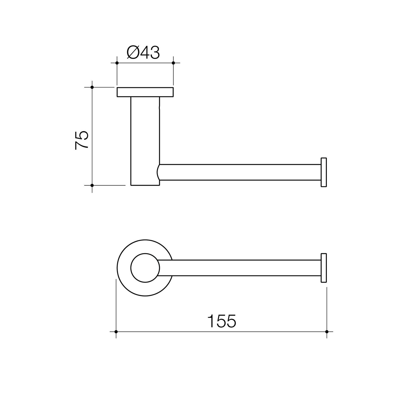 Liano II Toilet Roll Holder