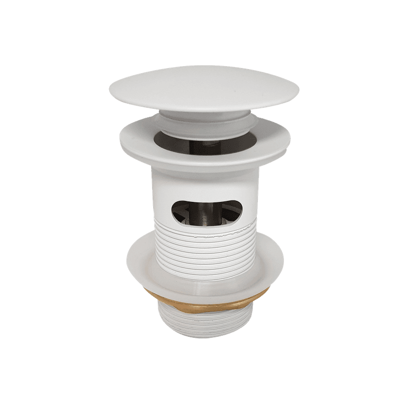 Clikclak Overflow Pop-Up Dome Waste Gloss White