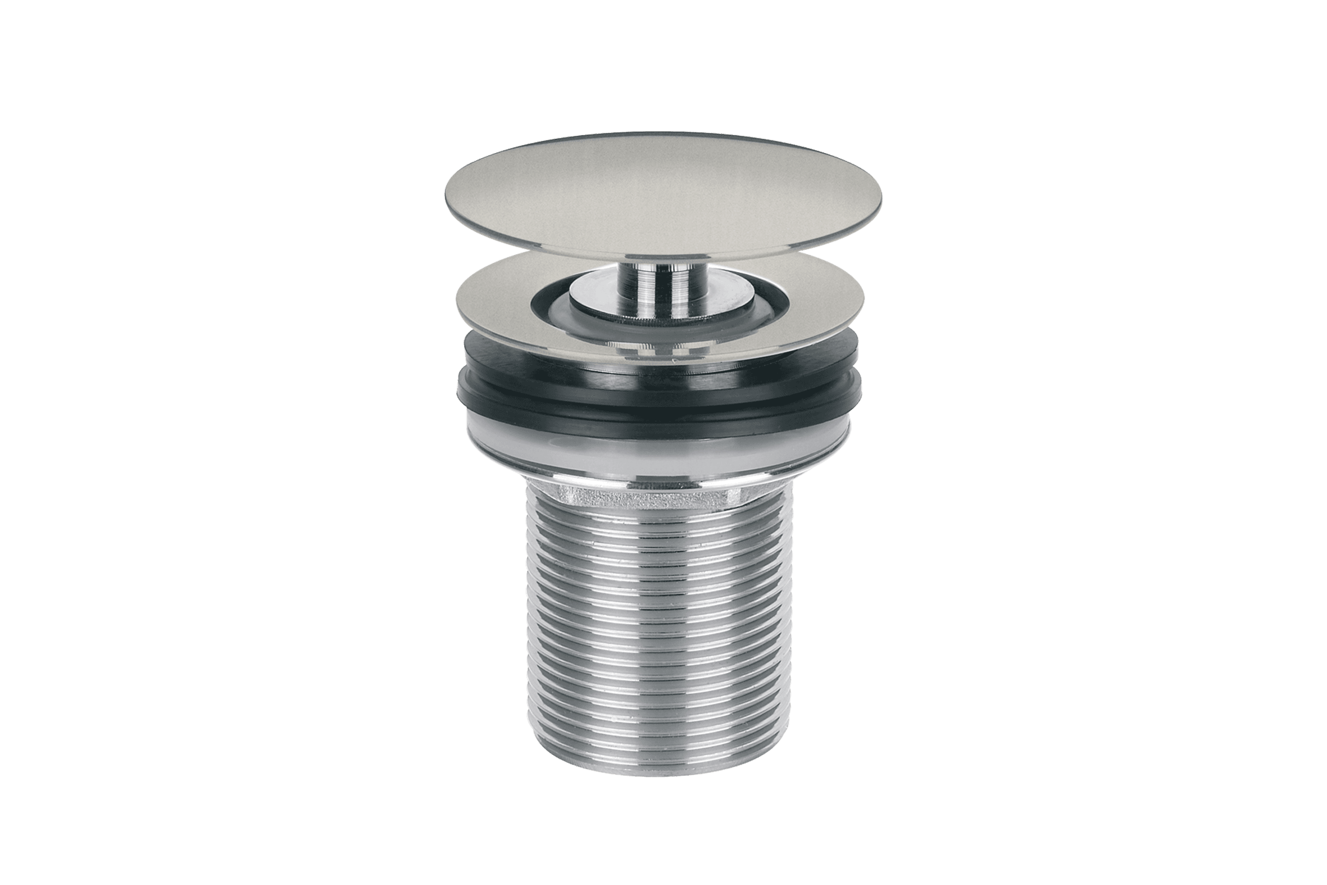 Clikclak Pop-Up Dome Waste Brushed Stainless