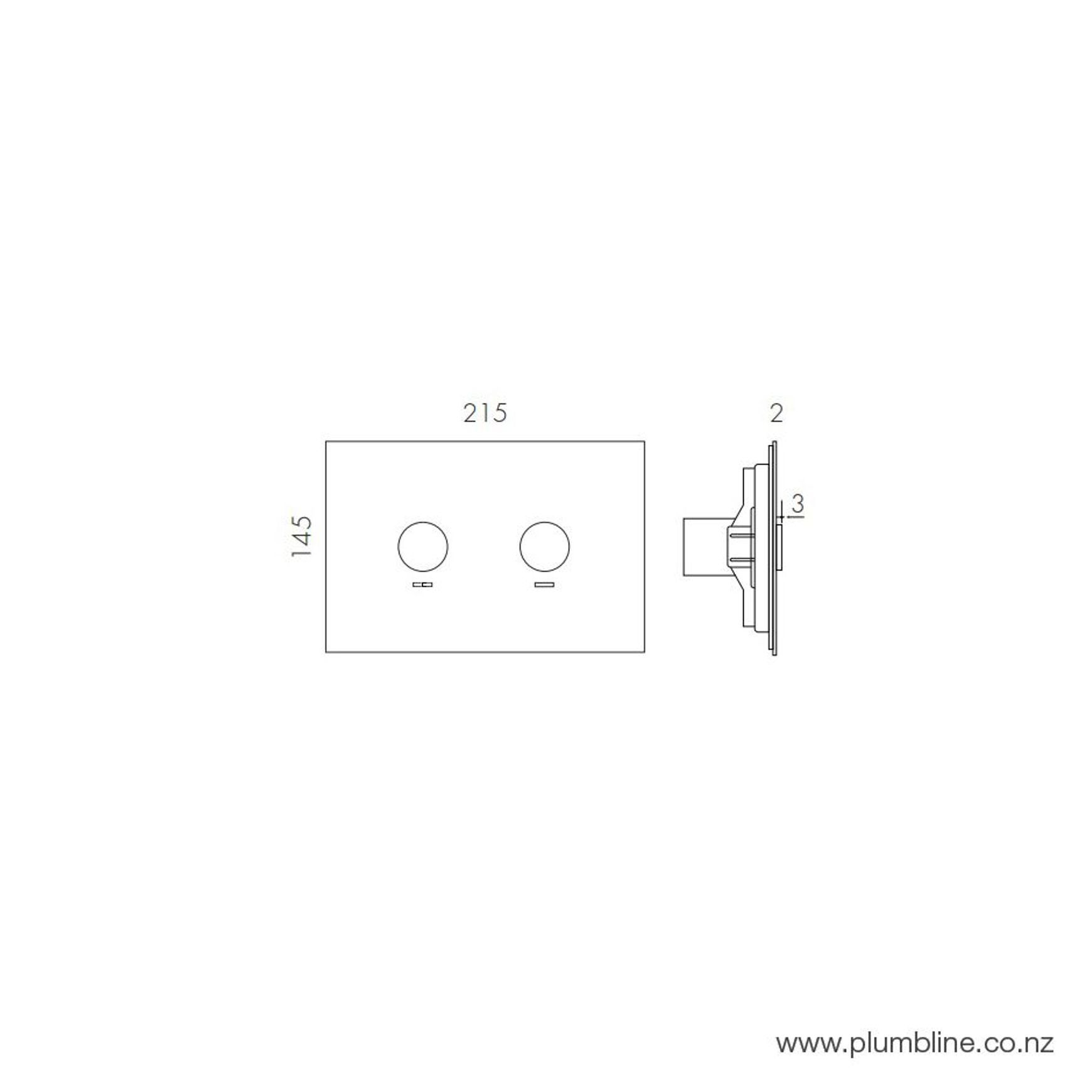 Oli Flush Panel Brushed Gunmetal PVD