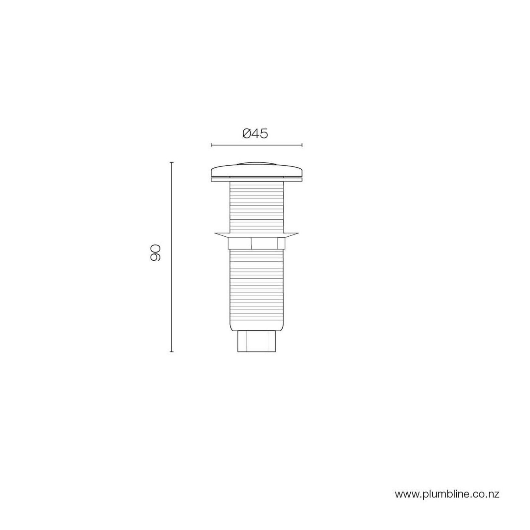 Tube Waste Disposer Air Switch dimensions