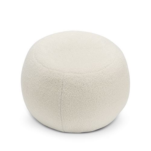 Venus Round Ottoman | Cream Bouclé