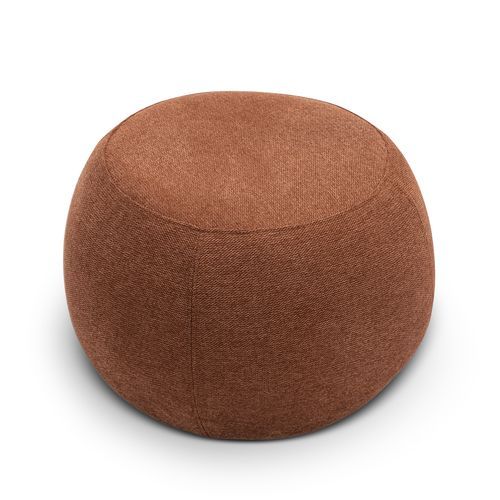 Venus Round Ottoman | Rust Orange