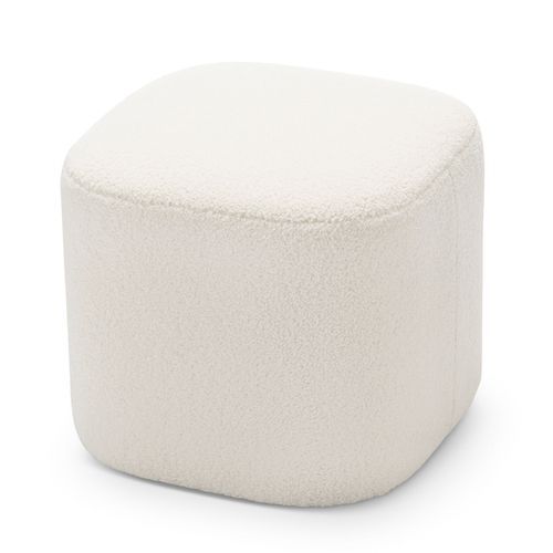 Podd Square Ottoman Stool | Cream Bouclé