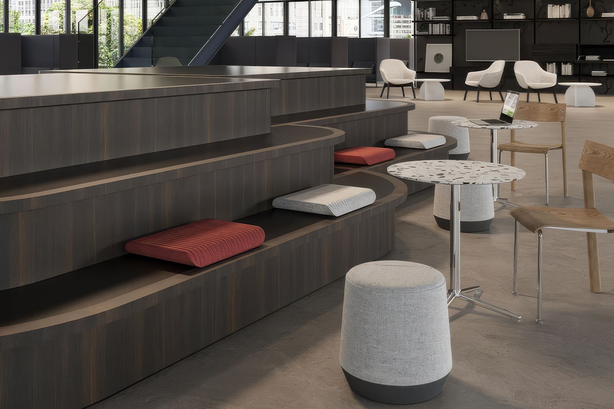 Button Small Round Ottoman