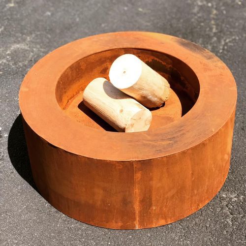 Steel Wheel Corten Fire Pit