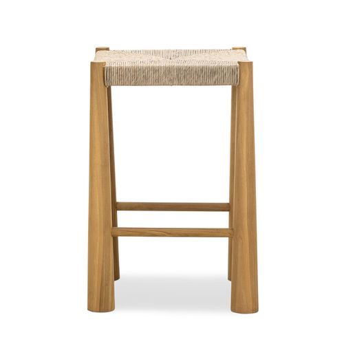 Caliste Woven Rope Barstool, Indoor & Outdoor