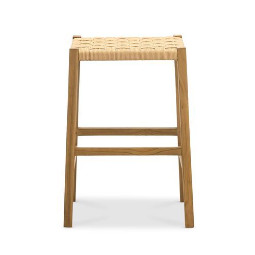 Kyren Woven Rope Barstool, Indoor & Outdoor