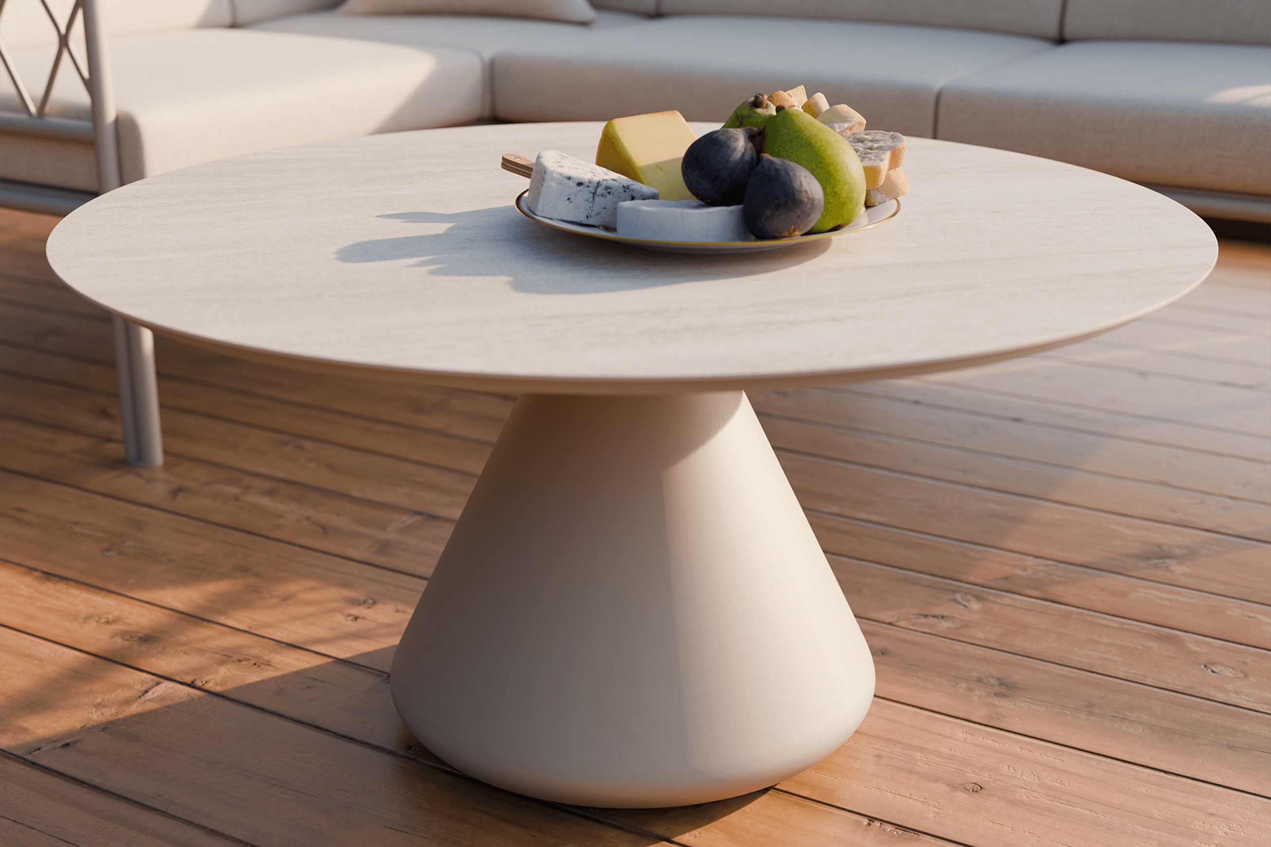 Kora Coffee Table 90cm Dia - CERAMIC - Outdoor