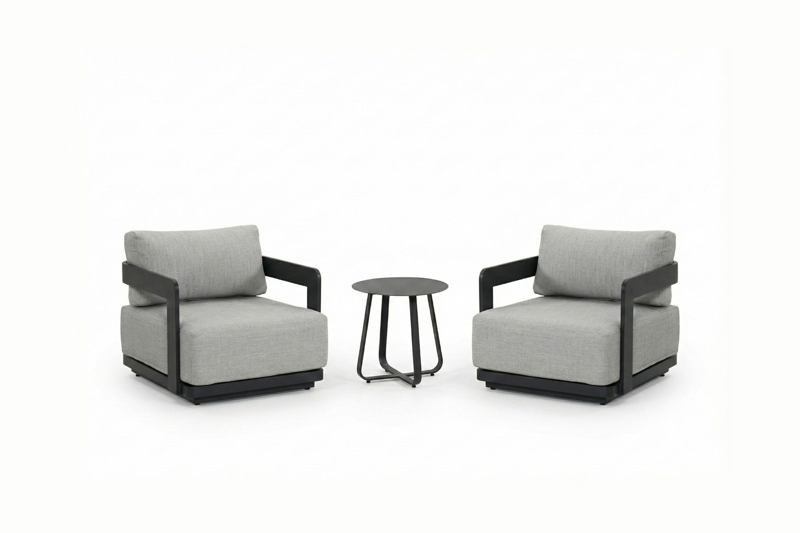 Laguna Swivel Armchair Set with Lucy Table