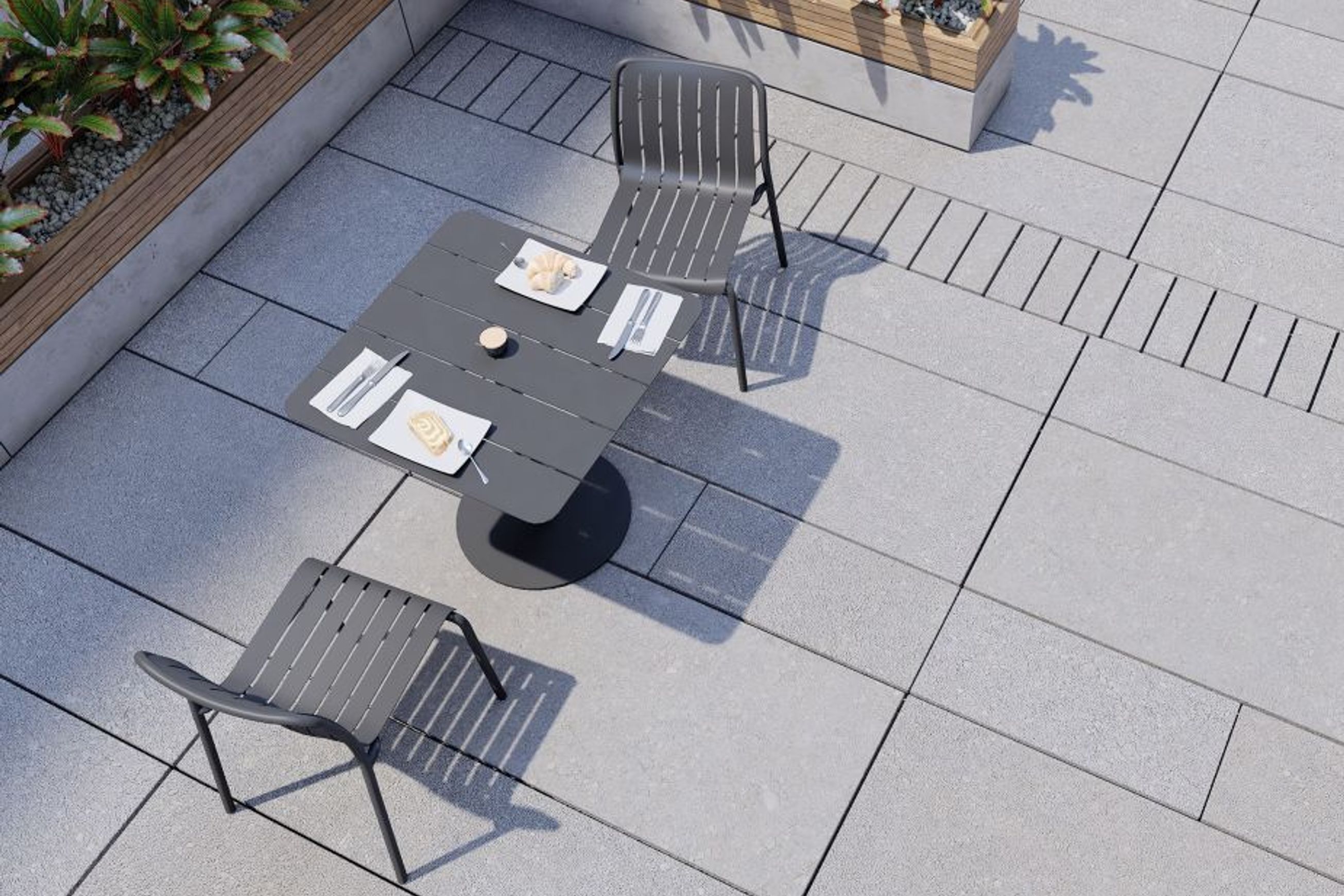 Roku Outdoor Dining Chair in Matt Charcoal