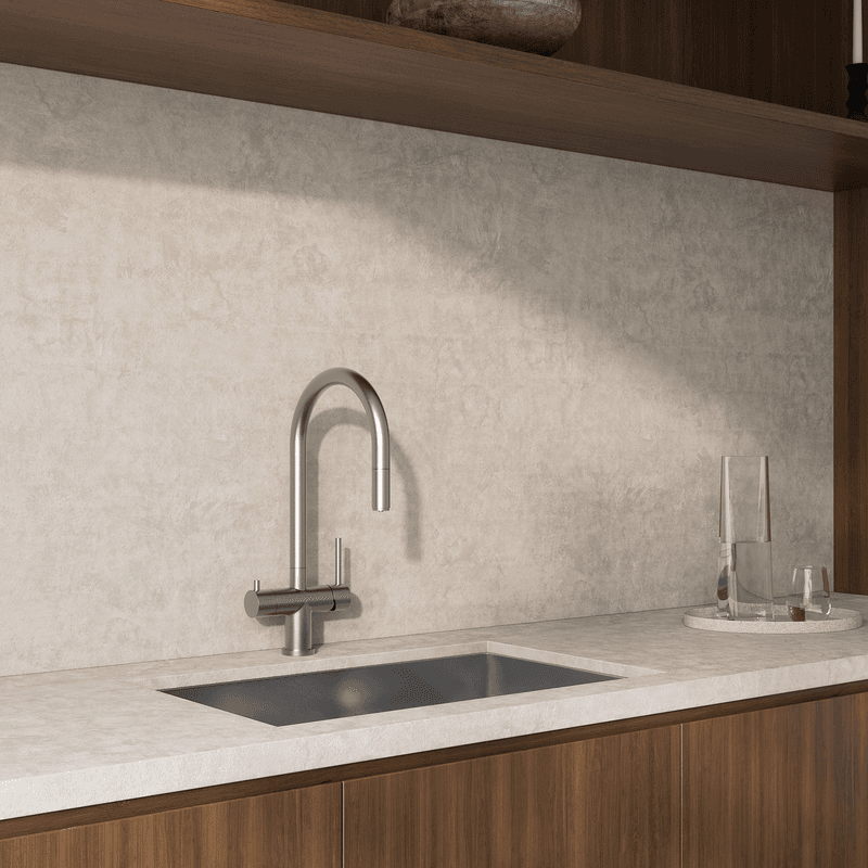 Elysian Commercial Pull-Out Filter Tap Stainless Steel