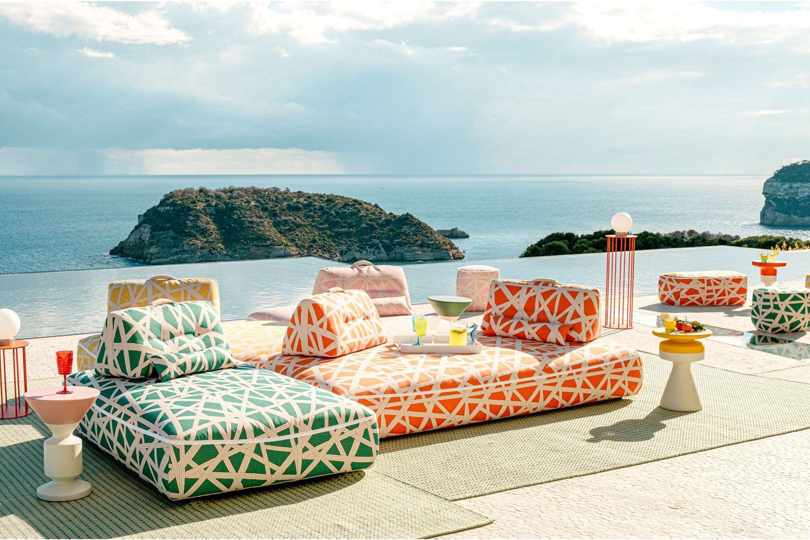 Formentera Nastri Canvas Cushion