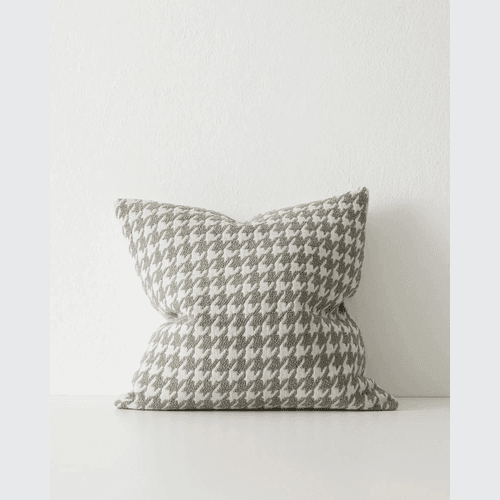 Weave Home Giovanni Cushion - Mist | Bouclé Houndstooth