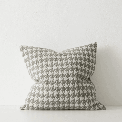 Weave Home Giovanni Cushion - Mist | Bouclé Houndstooth