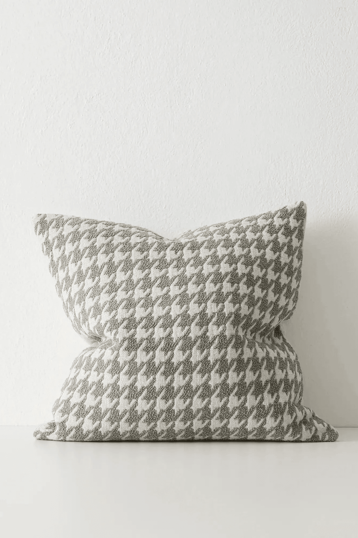 Weave Home Giovanni Cushion - Mist | Bouclé Houndstooth