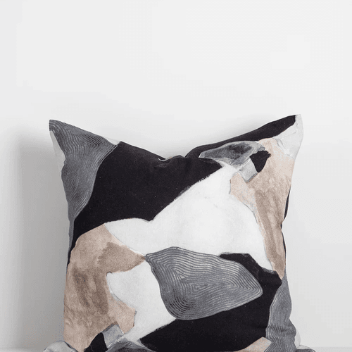 Baya Aalto Cushion - Mist | Abstract Print | 55 x 55cm