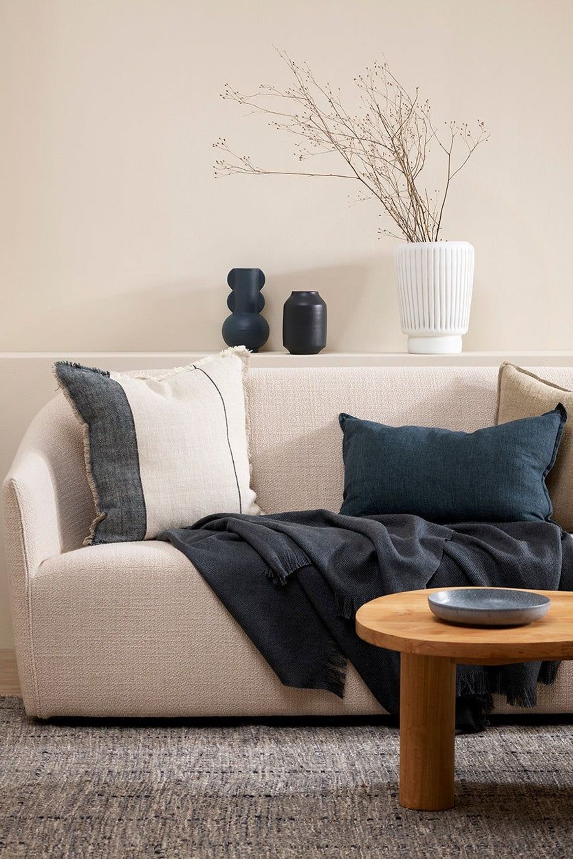Baya Frankton Linen Cushion - Cloudburst