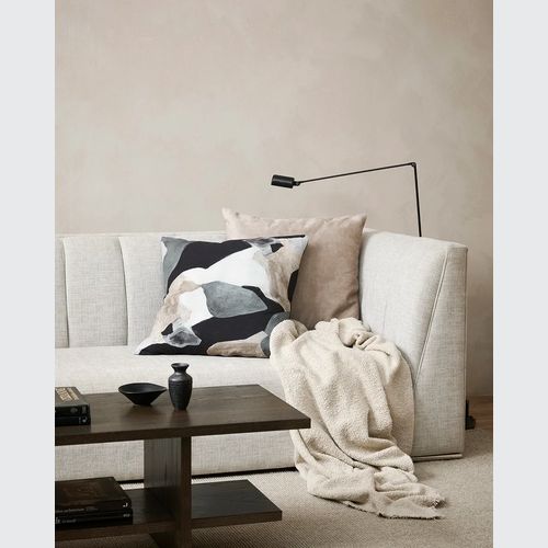 Baya Aalto Cushion - Mist | Abstract Print | 55 x 55cm