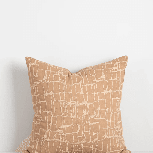 Baya Triton Cushion - Stone | 100% Linen