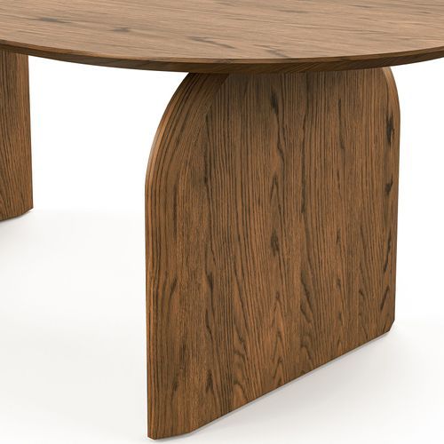 Arco 200cm Oval Dining Table | Brown Oak