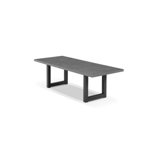 Modena U-Leg Ceramic Dining Table - Mid Grey