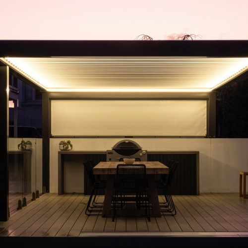 Custom Outdoor Lighting for EXO Louvre Living Spaces