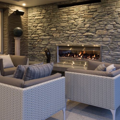 Aura Flued Outdoor Fireplace | 1200mm