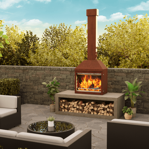 Zara Freestanding Outdoor Fire and BBQ