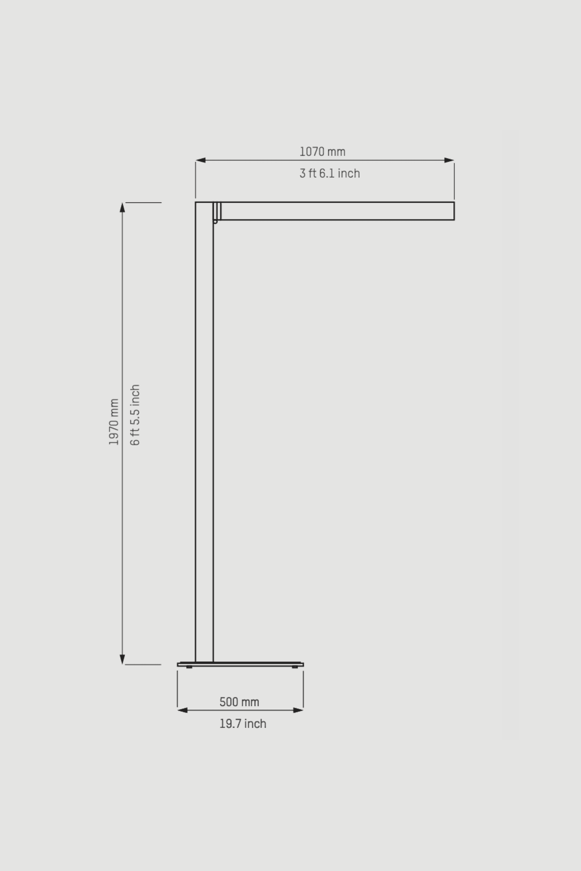 Twig Outdoor Light with Heating & Cooling dimensions