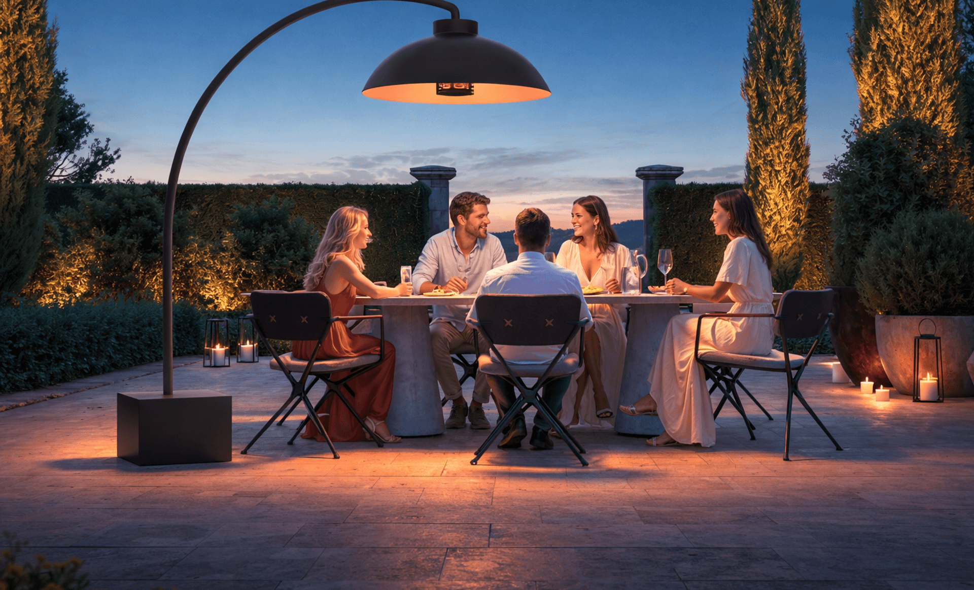 Dome Infrared Outdoor Heater & Light