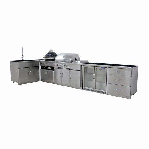 Grandfire Outdoor Kitchen Package with Double Fridge