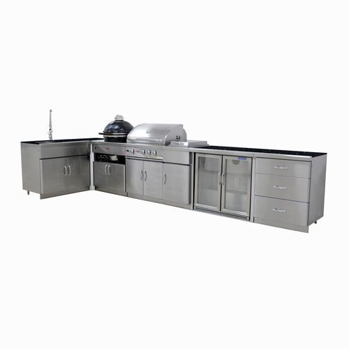 Grandfire Outdoor Kitchen Package with Double Fridge