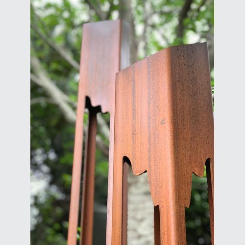 Corten Steel Garden Torches