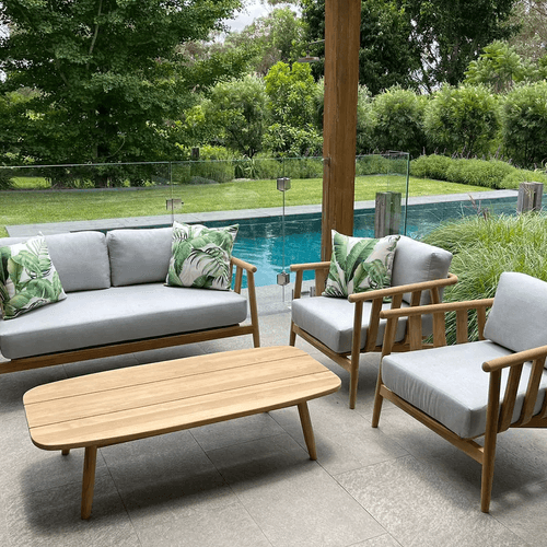 Float 4pc Teak Outdoor Lounge Setting