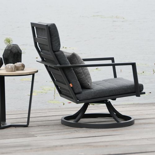 Maroon Outdoor Swivel Lounge Chair