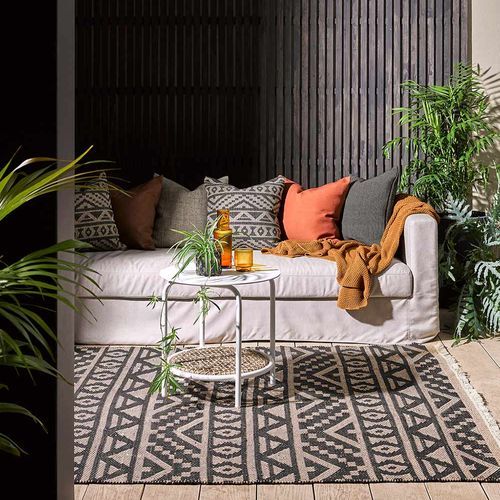 Baya Sifiso Outdoor Rug - Black/Taupe